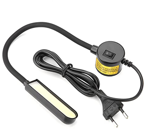 KSTE Näharbeitslicht - 6W COB Nähmaschinenlicht, verstellbare Nähmaschinenlampe mit Magnetfuß, EU-Stecker 110-265V