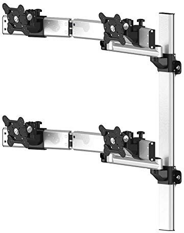 Cotytech VESA Wandhalterung für 4 Monitore oval oder gerade mit Schnellspanner