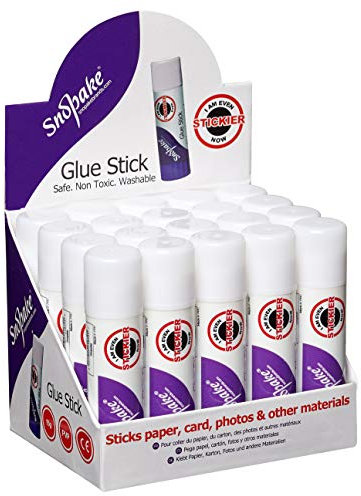 Snopake[15798] PVP GlueStick Safe, Washable & Non-Toxic ,White,15g [Pack of 20]