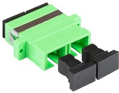 Good Connections LWL Duplex Kupplung - SC (APC) an SC (APC) - für OS2 Kabel - Singlemode - Kunststoffgehäuse mit Flansch, Keramikhülse - grün