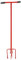 vidaXL Griffe de Jardin Cultivateur à Griffes Cultivateur de Sol Outil de Jardinage Poignée Ergonomique Arrière-Cour Extérieur Rouge Acier