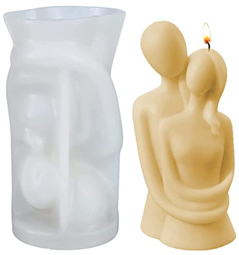 TROYSINC Kerzenform Silikon 3D Kunst menschlichen Körper Kerze Form DIY Handgemachte Kerzen Gießform Kerze Zum Gießen Kerzen Seifenform Für Handarbeit Ornamente Duftkerze Home Decor (Paare)