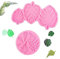 Aatpuss 2 Pièces Moule à Fudge en Silicone Rose, Feuille Tropicale Moelleux Moule, Moule à Fondant Motif Feuille, pour Dans les Gâteaux, Pain, Mousse, Gelées, Plats Cuisinés, Pralines(Rose)