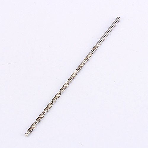 Punta elicoidale extra lunga, 5mm x 200mm HSS punta elicoidale a codolo dritto per legno, alluminio, plastica