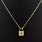 PAIHUIART Tiny Padlock Choker Necklace For Women Necklace Gift For Friend Goldencolor