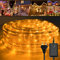 Jopassy LED Lichterschlauch für außen, 10m LED Lichtschlauch mit 8 Leuchtmodi, Lichtschläuche Wasserfest, Lichterkette für Garten Deko, Led schlauch-Gelb
