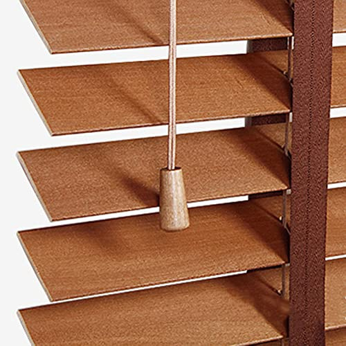 Persianas Venecianas De Madera De 50mm Lamas,Persianas Horizontales 45cm 60cm 80cm 110cm 120cm 130cm,Persianas Venecianas De Madera Real Para Interiores Exteriores Ventanas,W×H-85x175cm/33.5x69in