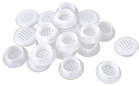 AWAVM 20pcs Trou de Ventilation Circulaire en Plastique de 30mm, Trou de Ventilation Pour Armoire à Chaussures, Trou de Ventilation à une Couche, Armoire de Meubles, Armoire à Chaussures, Tiroir