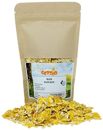 Getzoo Premium Maisflocken 100g | Gesunder, Energiereicher Snack für Nagetiere | Ballaststoffreich, Ohne Künstliche Zusätze | Ideal für Kaninchen, Meerschweinchen, Hamster