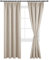 DWCN Gardinen Blickdicht 2er Set Beige Vorhänge mit Kräuselband Verdunkelungsvorhänge Schlafzimmer H 245 x B 140, Gardinen Wohnzimmer Vorhänge Blickdicht Hellbeige mit Vorhang-Krawatten