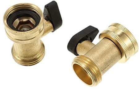 DOITOOL 2 Stück Single-Pass-Absperrventil Ventil Schaltventil Amerikanischer Stil Schlauch-Kugelhähne Alle Bronze-Stecker Ein-/Aus-Ventile Kugelhahn Messing