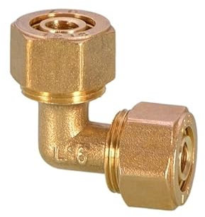 1pc Aluminium-kunststoff Rohr 1/2IN Gewinde Joint Kupfer Armaturen Haushalt Solar Warmwasserbereiter Joint Drei-wege-kugelhahn Ellenbogen (Color : C5-4-8)