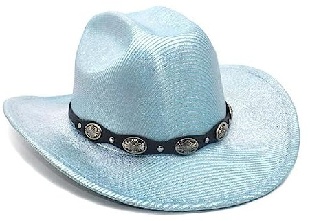 WUURAA Glitzernder Cowboyhut Ritterhut Für Junggesellenabschied Ritterhut Vielseitig Einsetzbar Für Club Bühne Bar