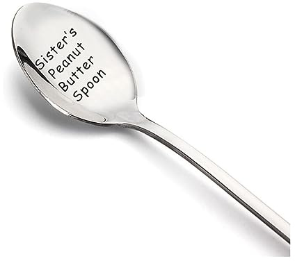 Sister Birthday Gifts Spoon from Sister Brother Sister's Peanut Butter Spoons for Little Sister Big Sister Christmas Gifts for Sisters Peanut Butter Lover Gifts Spoons