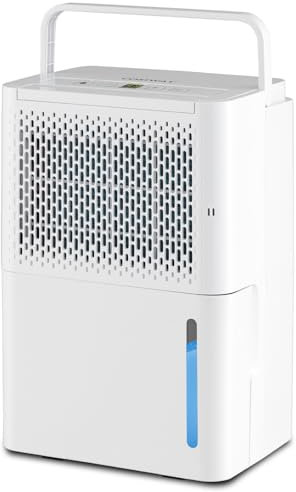 RELAX4LIFE Luftentfeuchter Elektrisch 12L/24h, Raumentfeuchter mit LED Display, Timer - Gegen Feuchtigkeit, Wäschetrocknung, Abtauen, Autoabschaltung, Ablaufschlauch, Raumgröße ca. 15 m²