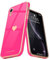 Teageo for iPhone Xr Case Cute Heart Pattern for Women Girls Slim Luxury Bling Plating Soft TPU Anti-Scratch Shockproof Bumper Phone Case for iPhone Xr, Hot Pink