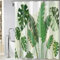 Nuseiis Duschvorhang, tropischer Stil, Monstera-Pflanzenblätter, Stoff, wasserdicht, moderner Badezimmer-Duschvorhang, 183 x 183 cm, Grün