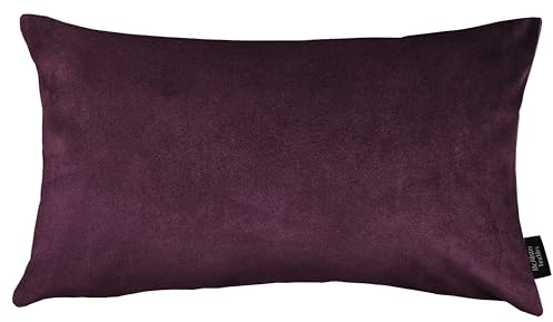 McAlister Textiles Matter Samt Knife Edge | Kissenbezug für Sofakissen in Aubergine Violett | 60 x 40cm | erhältlich in 25 Farben | griffester Samt | Kissenhülle für Samtkissen