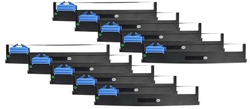 vhbw 10x Farbband Schriftband kompatibel mit Tally Dascom 5130 Nadeldrucker, Bondrucker - Schwarz