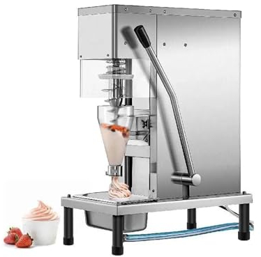 GRFIT Turbine a Glace Réfrigérateur de Machine de mélange de Yaourt glacé for Faire du mélange de crème glacée Milkshake équipement Commercial en Acier Inoxydable Sorbetière