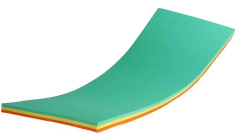 Harilla Schwimmende Wassermatte, Treibende Matratzendecke, Reißfestes Schwimmfloß, Schwimmmatte für Draußen, Bett, Schwimmende Unterlage Zum Bootfahren, Grün Gelb Orange