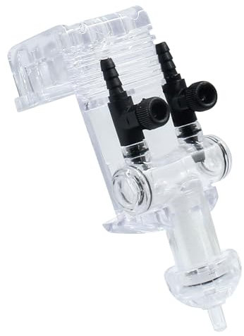 Murtenze 4-Way Aquarium Air Check Flow Control Switch Gang Valve, Aquarium Accessories for Splitter, Tank, Pump(Clear, Black)