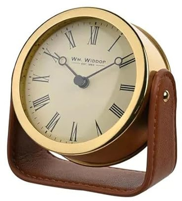 WM.Widdop W2942 Kaminuhr auf Ständer, goldfarben