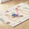 Glostravier Baby Play Mats for Floor, Foldable Playmat with Hemmed Edges, 1cm Thick Waterproof Play Mat for Crawling, Playpen, Outdoor Use, Easy to Clean, 200 x 150cm