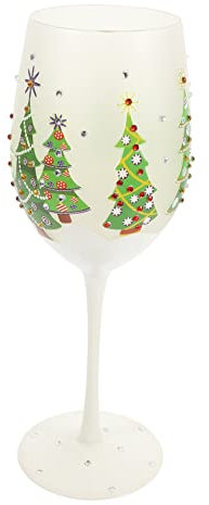 Mikinona Verre à Vin Peint Main Pour Noël Élégant Verre à Pied Pour Fêtes Et Réunions Pour Vin Whisky Et Autres Boissons Parfait Pour Et Famille
