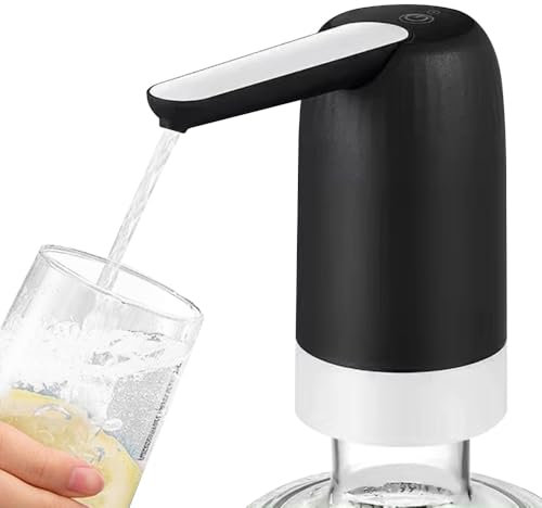Distributeur Bouteilles d'eau Electrique, Pompe à Eau Amovible Robinet Bouteilles Universel avec Tuyau Silicone 50cm pour Bureau, Maison, Cuisine, Bureau