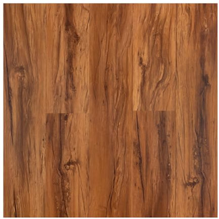 FLOREXP Vinyl Flooring - Lino Flooring,Peel and Stick Floor Tiles Self Adhesive Vinyl Flooring,2.0mm 10cm×15cm 1 Piece Enviornmentally Friendly for Kitchen Bathroom Office (Warm Brown Sample)
