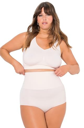 Ulla Popken Shaping-Slip, Hoher Bund, Figurformend Culotte Gainante, Rose Clair, 58-60 Femmes