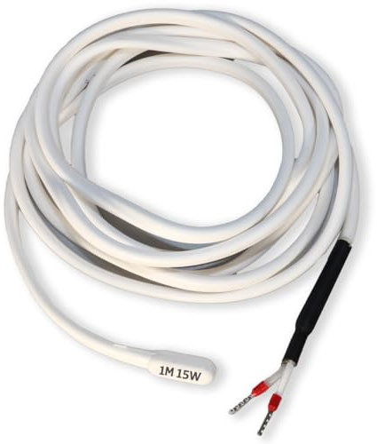 GOLDMAN SERVICE | Cavo riscaldante Bipolare in Silicone Anti Congelamento Tubi | 1 Metri, 15 Watt | Incubatori, Acquari, Rettili, Serre, Fermentazione (1 m | 15W)