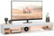 HOMCOM Mobile TV sospeso con illuminazione LED per TV fino a 75, ripiani, 180L x 40L x 30H cm, bianco
