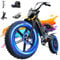 JANSNO Electric Bikes for Adults with 65Nm Motor, 48V/14Ah New upgraded battery and Dual Shock Absorber, 20 x 4.0 All-terrain wide tire Electric Bicycle, Multiple performance modes can be unlocked