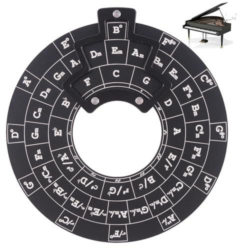 Melodie-Werkzeug: Musik-Transpositionswerkzeug, Gitarrenakkorde | Akkordenrad, pädagogisches Melodie-Werkzeug für Komponisten, Referenz für E-Gitarre