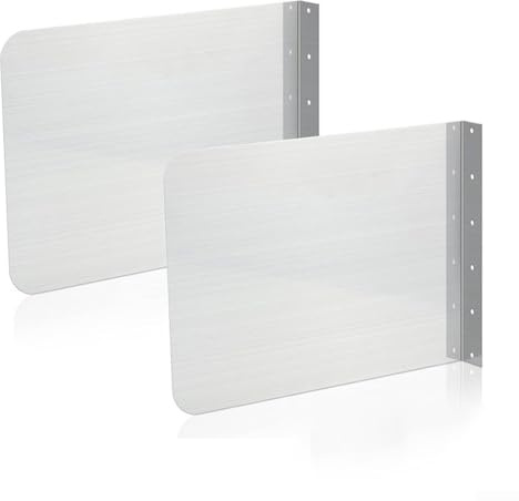 Spritzschutz aus Edelstahl für Waschbecken, 2 Stück, mit Befestigungsschrauben für einfache Installation im Badezimmer (groß)