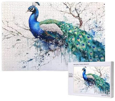 2000 Pieces Jigsaws Puzzles for Adults Peacock Puzzle art Pattern Design, Large Jigsaw Beginner Challenging, DIY Adult Crafts with Gift Box Packaging, Room Decor, Gifts for Women, 99x70cm,Model1962