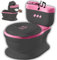 Twinky® Pot pour bébé et enfant - Potty Trainer 3 en 1 - Toilettes pour bébé - Avec son chasse d'eau - Design compact - Musique et porte-rouleau - Siège de toilette parfait pour les enfants - Rose