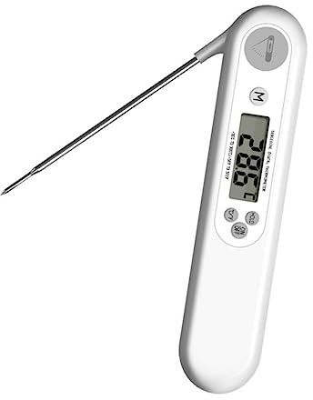 Anneome Termómetro Digital Cocina con Retroiluminación Lectura Instantánea para Carne Barbacoa Aceite y Biberones Herramienta Profesional para Cocinar y Asar