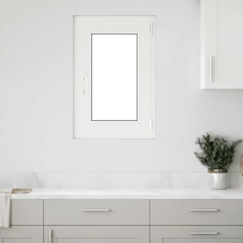 RISOR Kellerfenster 50x75 cm, Drehkipp DIN Links, PVC Rahmen, 5-Kammer-System, Weiß, Wärmedämmung, sicheres Schließsystem