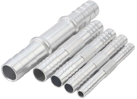 FACAIIO Lot de 5 raccords droits en aluminium pour tuyau de 8, 11, 13, 16, 17 mm