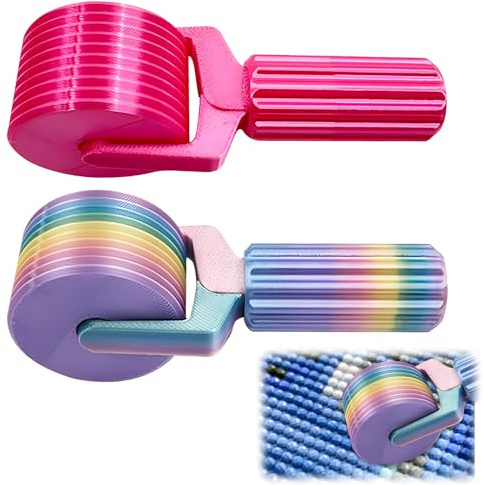 2 PCS Diamond Art Roller Tools, Diamond Art Straightening Roller for Rhinestone Embroidery & DIY Craft Projects for Adults,Beginners.