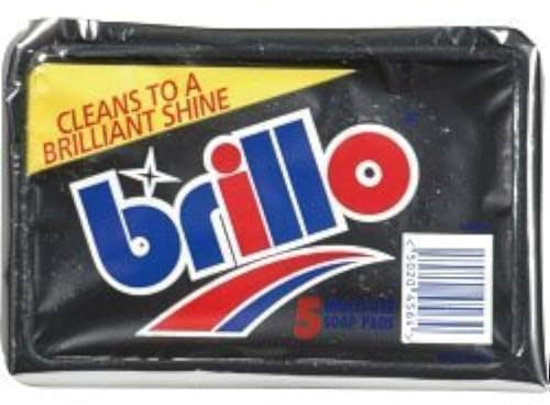 5 X Brillo Pads Multi-use Soap Pads Cleaning Clean Bathroom Kitchen All Purpose