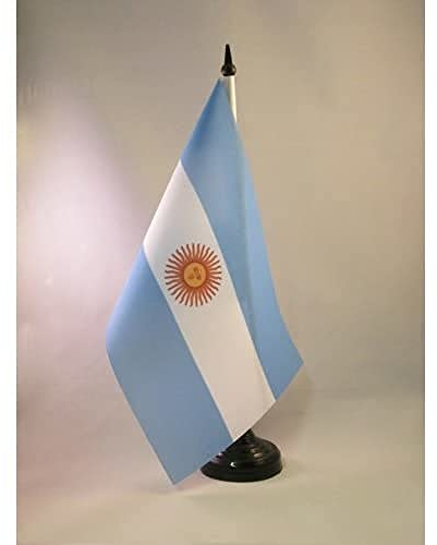 AZ FLAG Bandiera Da Tavolo Argentina 21x14 cm - Piccola Bandierina Argentina 14 x 21 cm