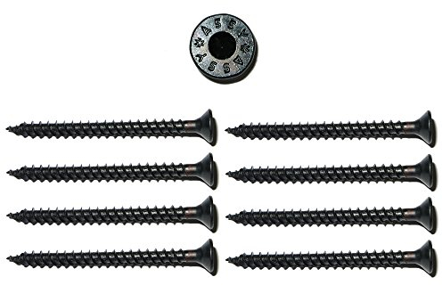8 Tête Fraisée vis Assy à tête bombée spéciales vis à Bois 4x50mm Filetage Noir vis asymétriques pour