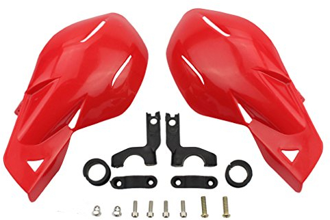 GOOFIT 7/8''(inch) Guidon Balayette Protektor Protection Main Groupe Remplacement pour Motocross Moto Pit Dirt Bike ATV Rouge