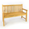 Divero 2-Sitzer Bank Holzbank Gartenbank Sitzbank 120 cm zertifiziertes Teak A++ Bestes hochwertiges Teakholz unbehandelt Reine Handarbeit wetterfest
