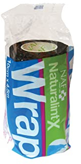 NAF NaturalintX Wrap Black – Cohesive Self-Adhesive Bandage for Horses | Self-adhesive horse bandage for dressings & poultices, providing flexible support & injury protection