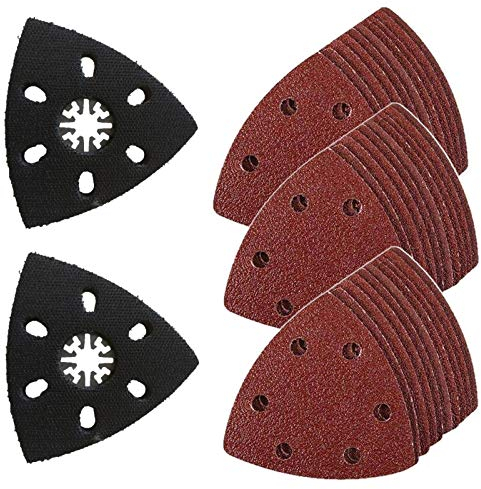 62 x TopsTools UNKA62SK90 Extra Large 90mm x 90mm Sanding Kit Compatible with Bosch Fein (Non-StarLock) Makita Milwaukee Einhell Ergotools Hitachi Parkside Ryobi Worx Workzone Multitool Multi Tool